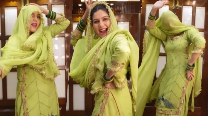 Sapna Choudhary: घूंघट डालकर, हरे सूट में मोरनी बन नाचीं Sapna Choudhary, video हुआ वायरल