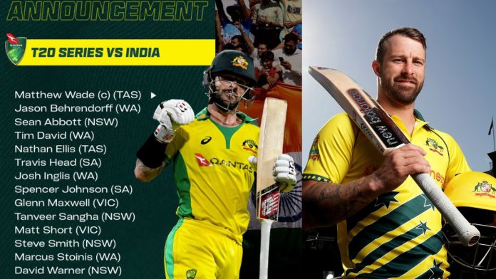 Australia T20I squad: Australia announced the team for the 5 T20 match series against India in the middle of the world.