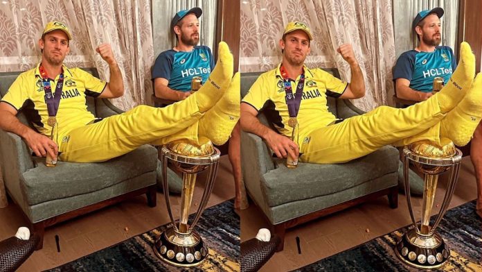 Mitchell Marsh crossed all limits of decorum, posed for a photo with his feet on the World Cup trophy