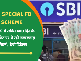 SBI Special FD Scheme: This scheme of SBI is giving huge returns on deposits of 400 days.