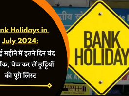Bank Holidays in July 2024: जुलाई महीने में इतने दिन बंद रहेंगे बैंक, चेक कर लें छुट्टियों की पूरी लिस्ट