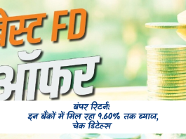 Highest Bank FD Rates: इन बैंकों में मिल रहा 9.60% तक ब्याज, चेक डिटेल्स