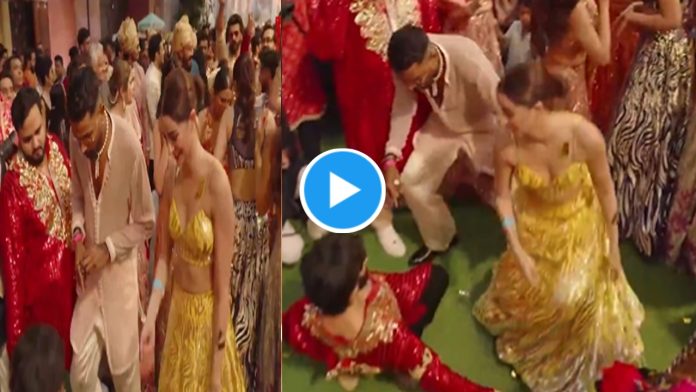 Hardik Pandya and Bollywood actress Ananya Pandey danced sitting at Anant-Radhika's wedding