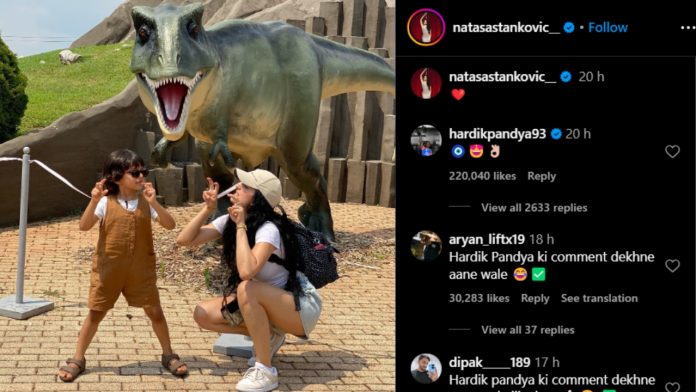 Hardik Pandya commented on Natasha's new post, see how the fans reacted here