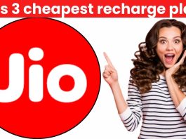 Jio's 3 cheapest recharge plans