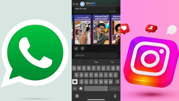 WhatsApp on intagram reel