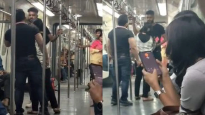 Delhi Metro Viral Video: Delhi Metro में कपल और युवक के बीच हुई लड़ाई, वीडियो सोशल मीडिया पर हुआ वायरल