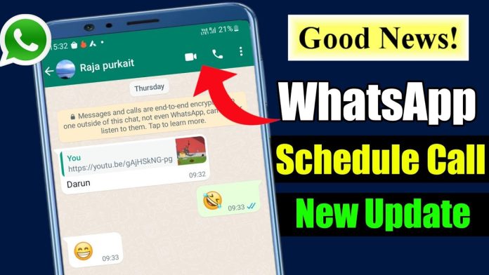 How to schedule a call on WhatsApp?