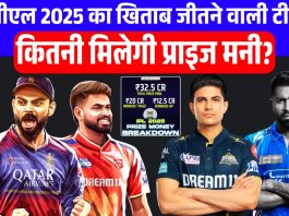 आईपीएल 2025 का खिताब जीतने वाली टीम को कितनी मिलेगी प्राइज मनी? जानिए